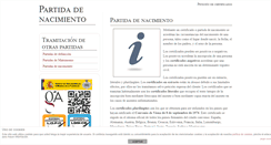 Desktop Screenshot of partidadenacimiento.es